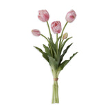 Pink Real Touch Tulip Bud & Bloom Bundle 15"