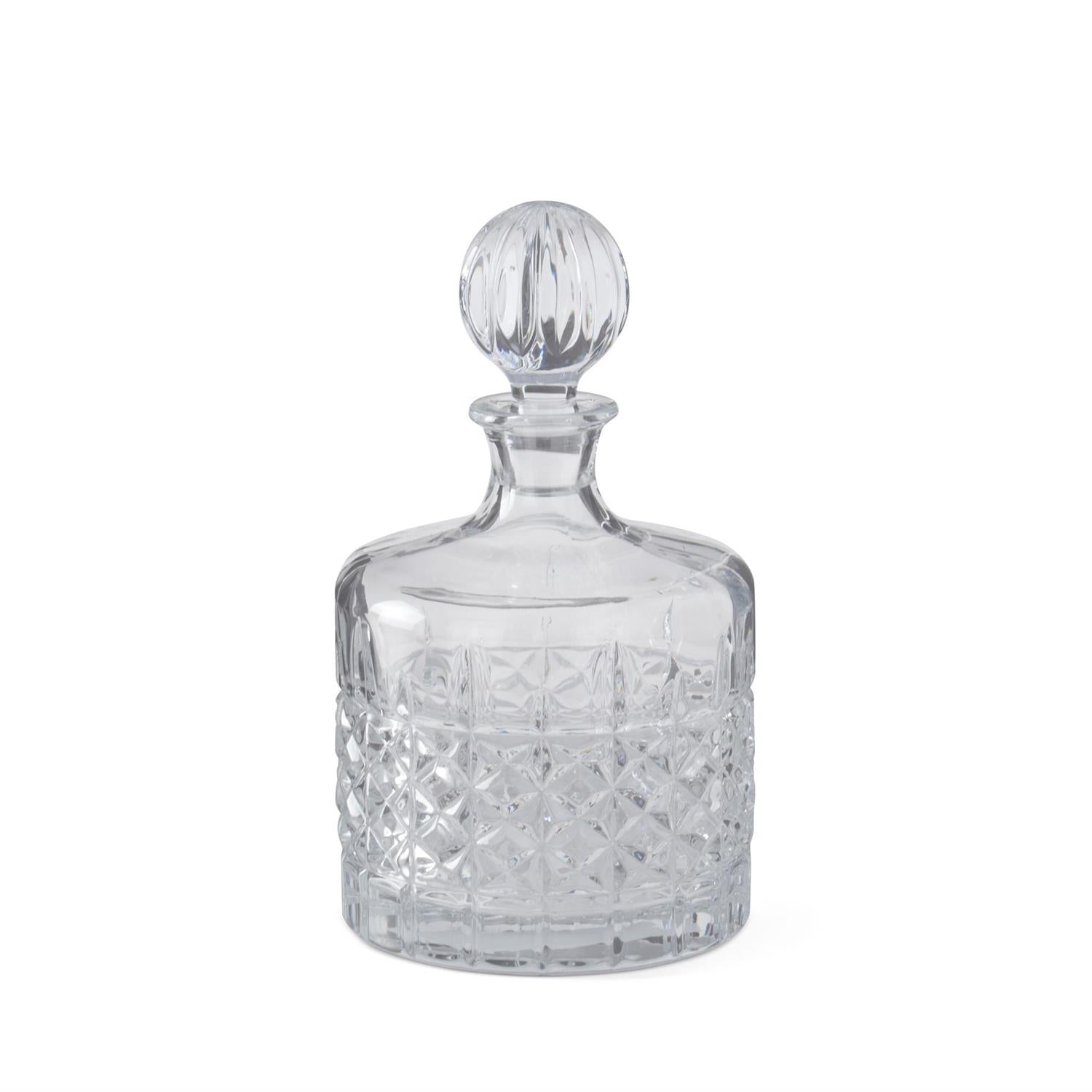 Pressed Glass Decanter 9.25"