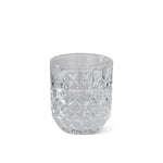 Pressed Glass Lowball Drinking Glass 3.75"