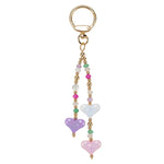 Purple/White/Pink Hearts Keychain