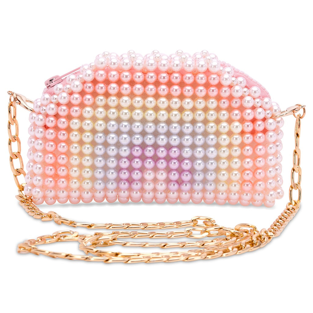 Rainbow Beaded Crossbody Bag