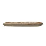 Rectangle Brown Stoneware Platter