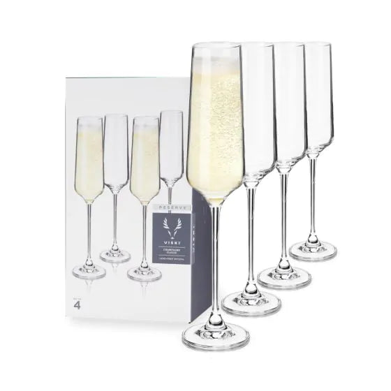 Reserve Inez Crystal Flute Glasses