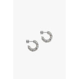 Rita Hoops- pave - Silver