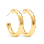 Savannah Polished Hoop Gold Earrings - 50564