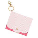 Scalloped Wallet - Pink Stripe