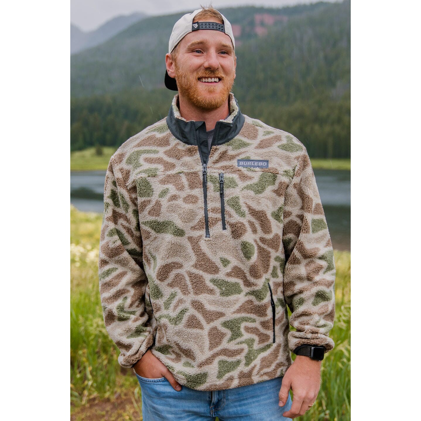 Sherpa Quarter Zip - Alpine Camo