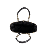 Shoulder Tote Diamond Black Beige