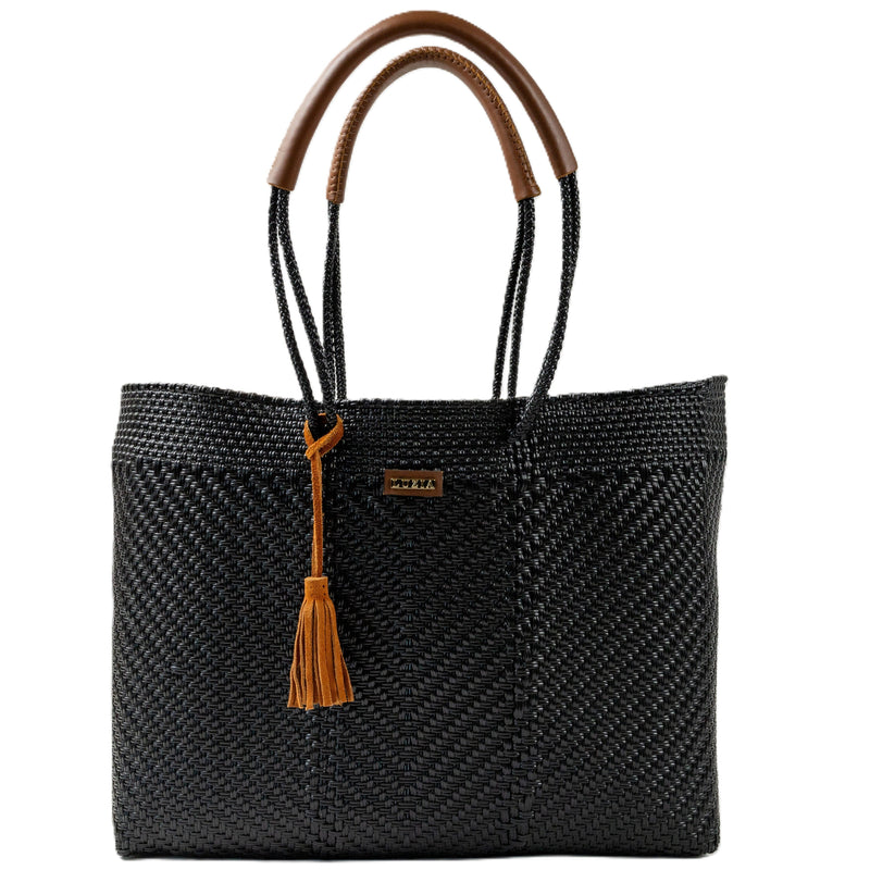 Shoulder Tote Jumbo Multi Diamond - Black