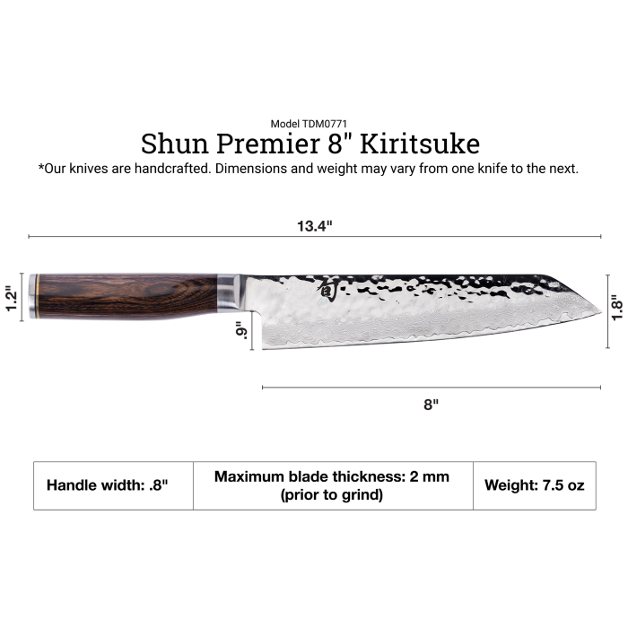 Shun Premier Kiritsuke 8"