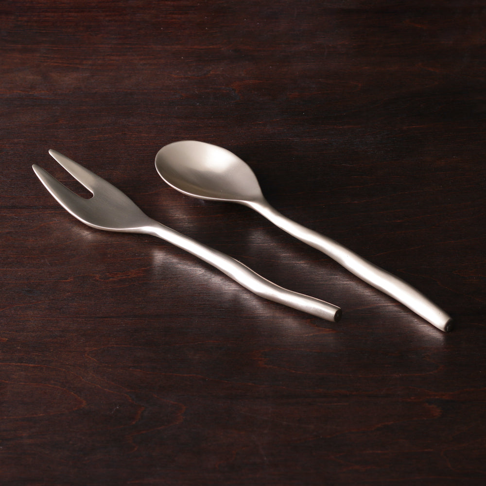 Sierra Modern Maia Salad Servers - Gold
