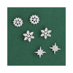 Silver Snowflake w/ Crystal Trio Earrings