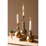 Medium Antique Brass Taper Candle Holder