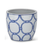 Small Blue & White Ceramic Pot