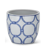 Small Blue & White Ceramic Pot