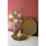 Medium Flower Shaped Woven Seagrass Tray