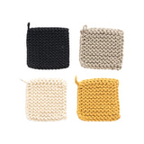 Square Cotton Crocheted Pot Holder - Yellow Collection