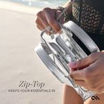 Stadium Tote - Silver Chrome + Clear