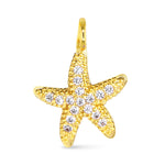 Starfish Necklace Charm - Gold