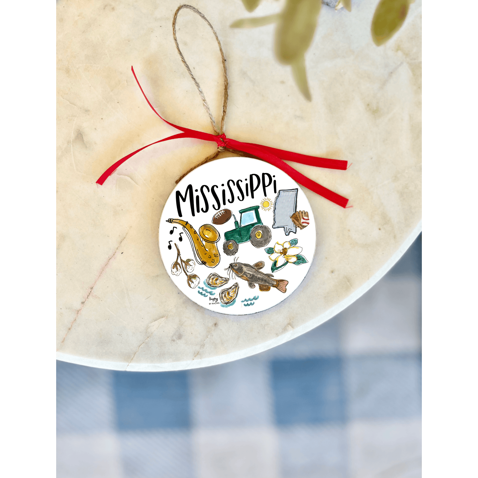 State of MS Ornament