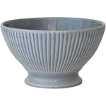 Stoneware Fluted Serving Bowl - Grey