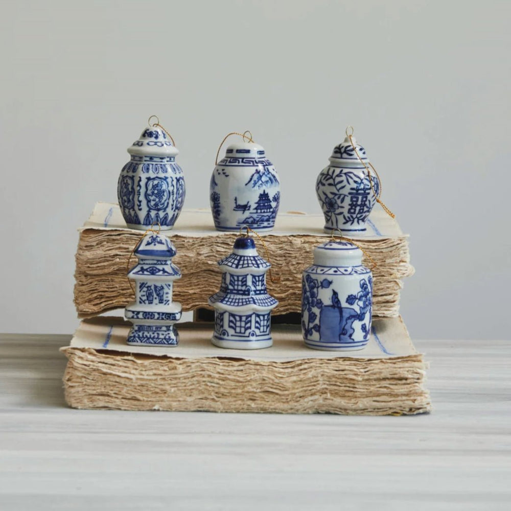 Stoneware Ginger Jar Ornament