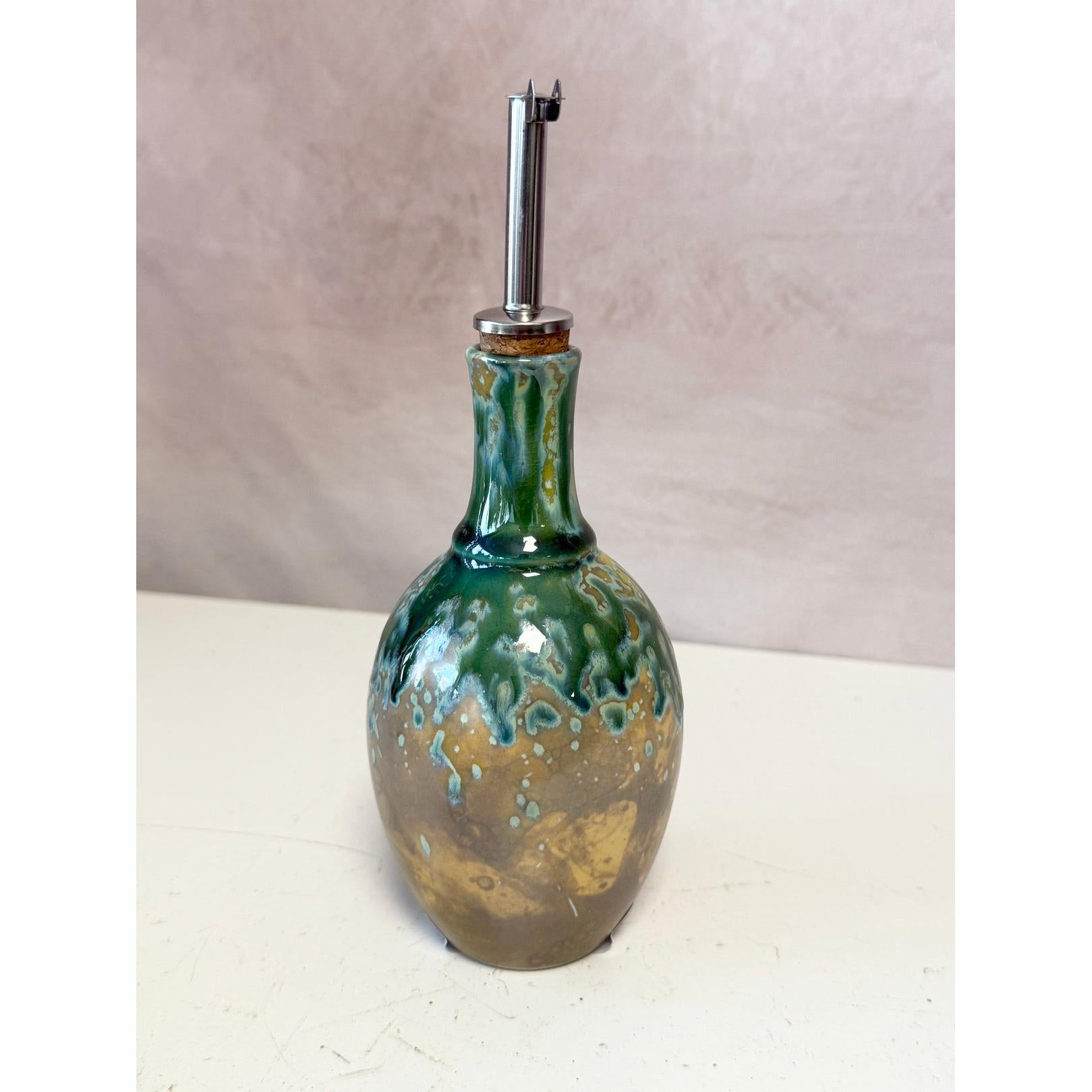 Stoneware Oil Cruet w/ Stopper