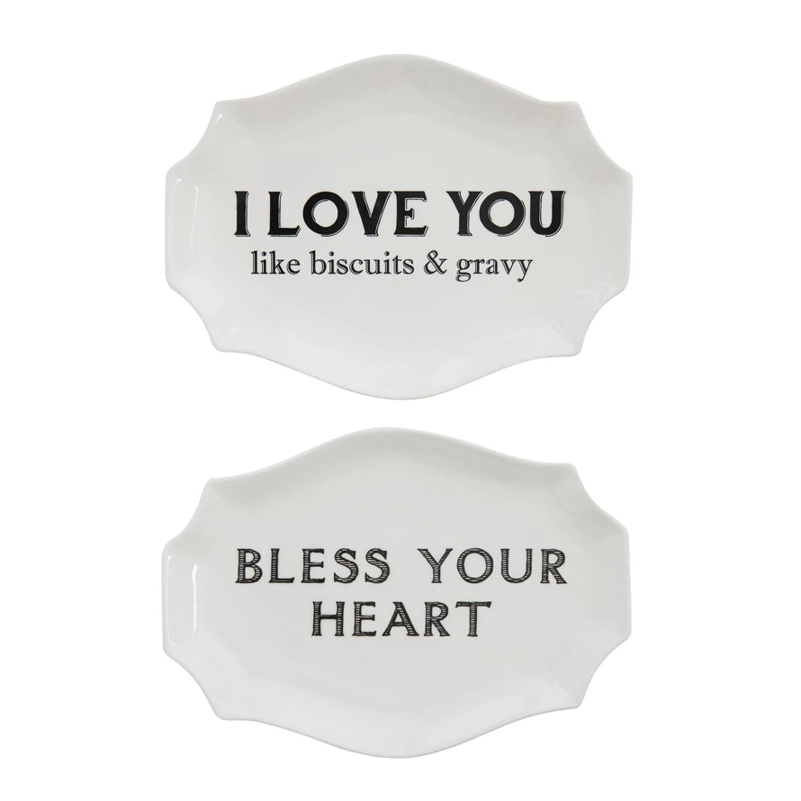 Stoneware Plate w/ Saying