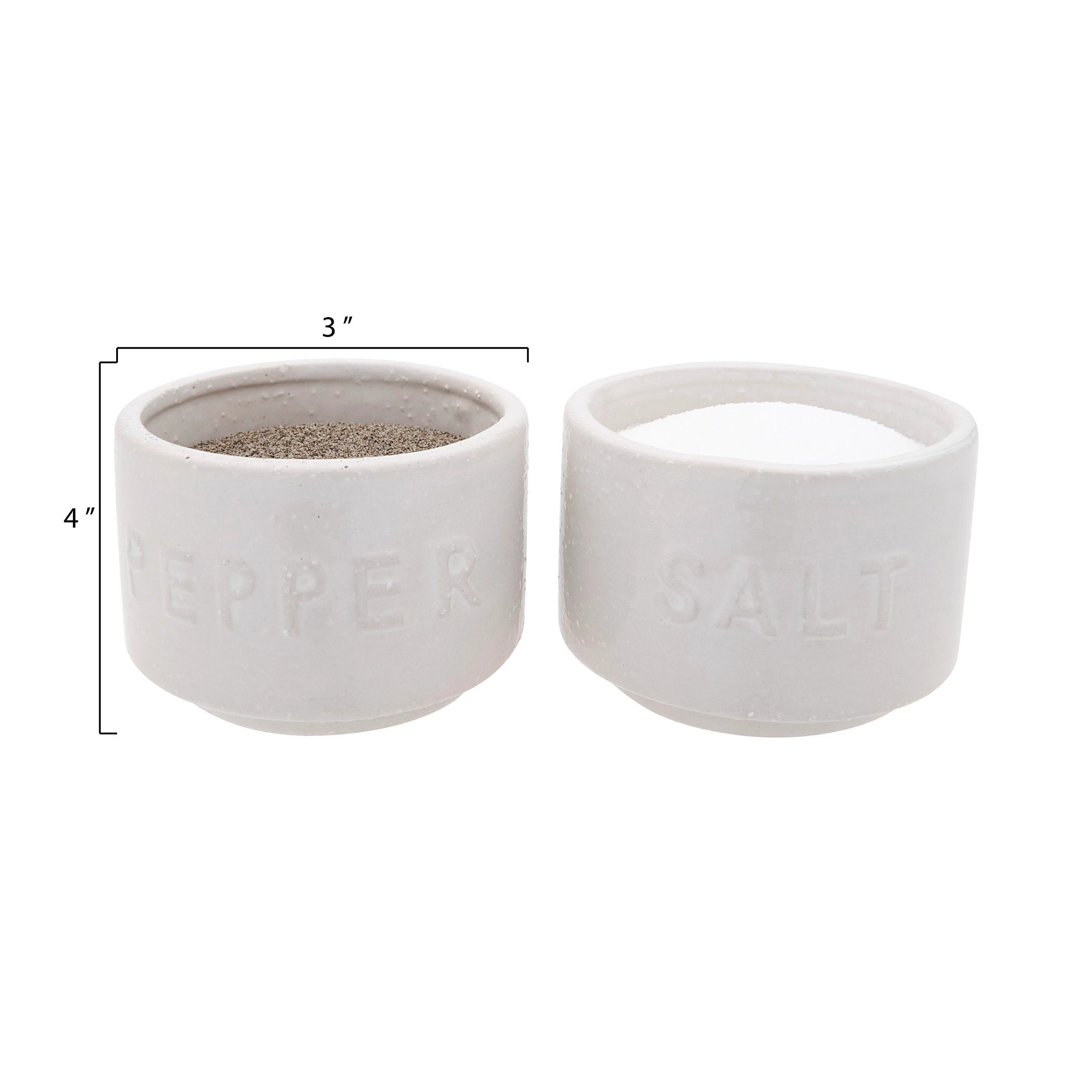 Stoneware Salt & Pepper Pots