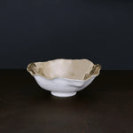 THANNI Maia Large Bowl - White + Gold