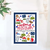 Oxford College Town Tea Towel