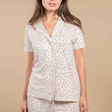 Taupe Leopard Shorts Set