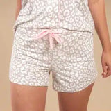 Taupe Leopard Shorts Set