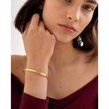 Taya Woven Bangle | Gold Coated
