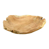 Teak Wood Sculpted Bowl