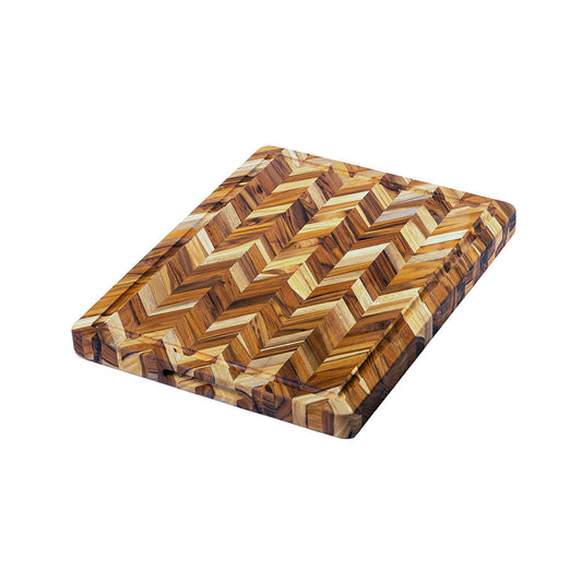 Teakhaus Herring Bone Teak Cutting Board -16x12x1.5 -321