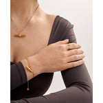 Themis T-Bar Bracelet | Gold Coated
