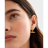 Themis T-Bar Earrings | Gold Coated