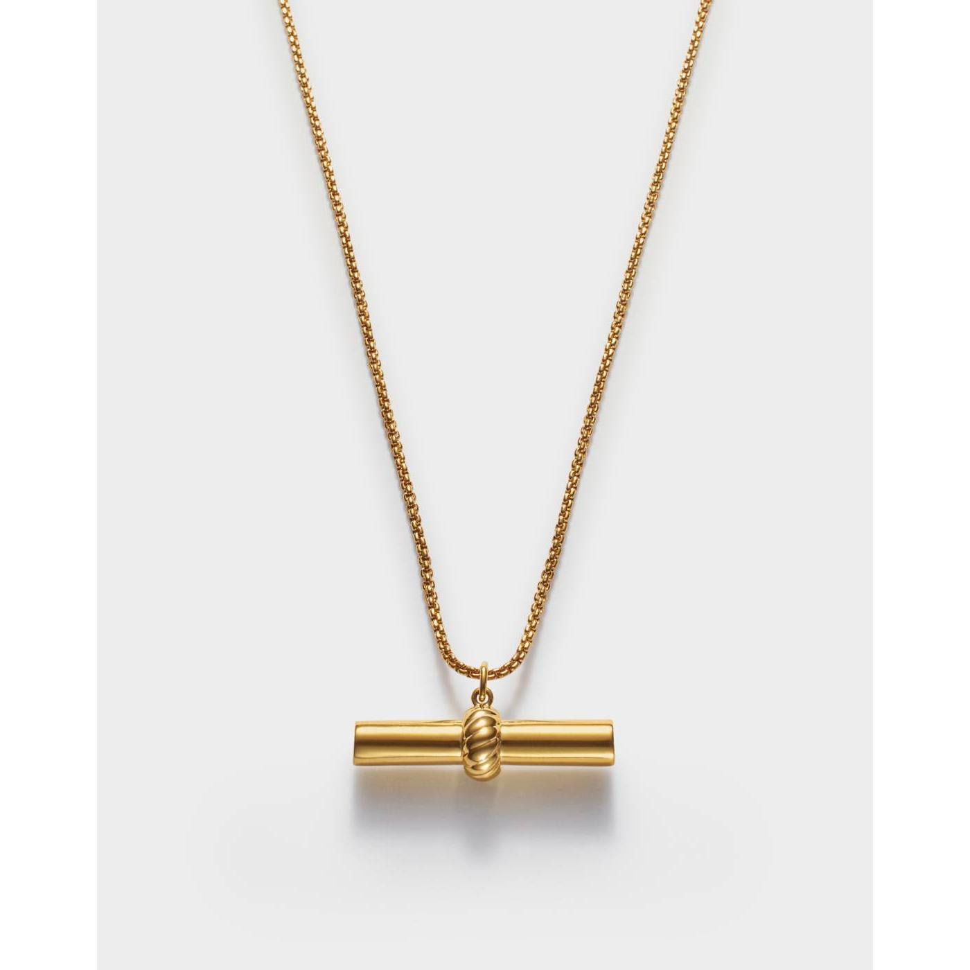 Themis T-Bar Necklace | Gold Coated