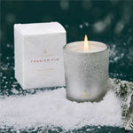 Thymes Frasier Fir Flocked Poured Candle - 6.5oz