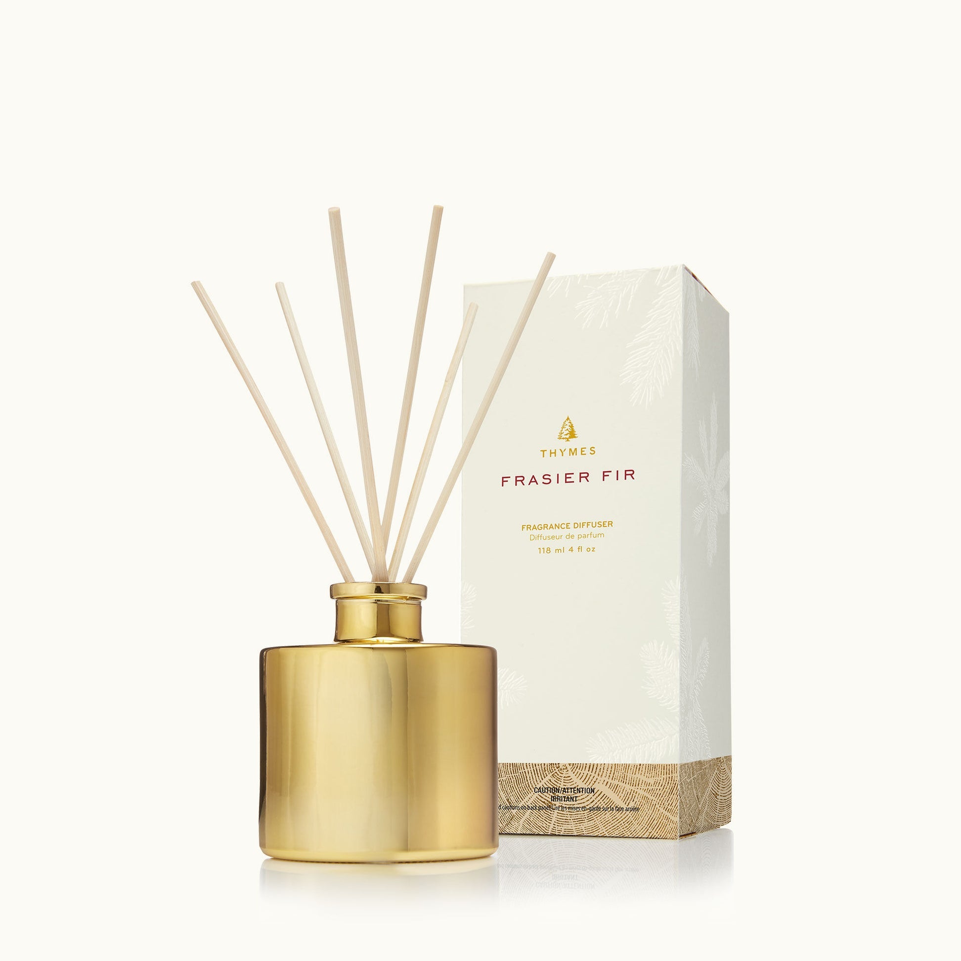 Thymes Frasier Fir Petite Gold Gilded Reed Diffuser
