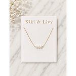 Triple Pearl Necklace - Gold