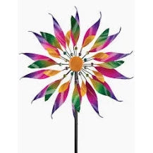 Triple Wind Spinner 32" Twisted Flower