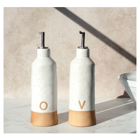 Two Tone Ceramic Oil/Vinegar Set