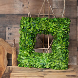UV Boxwood Square Wreath - 20 Inch