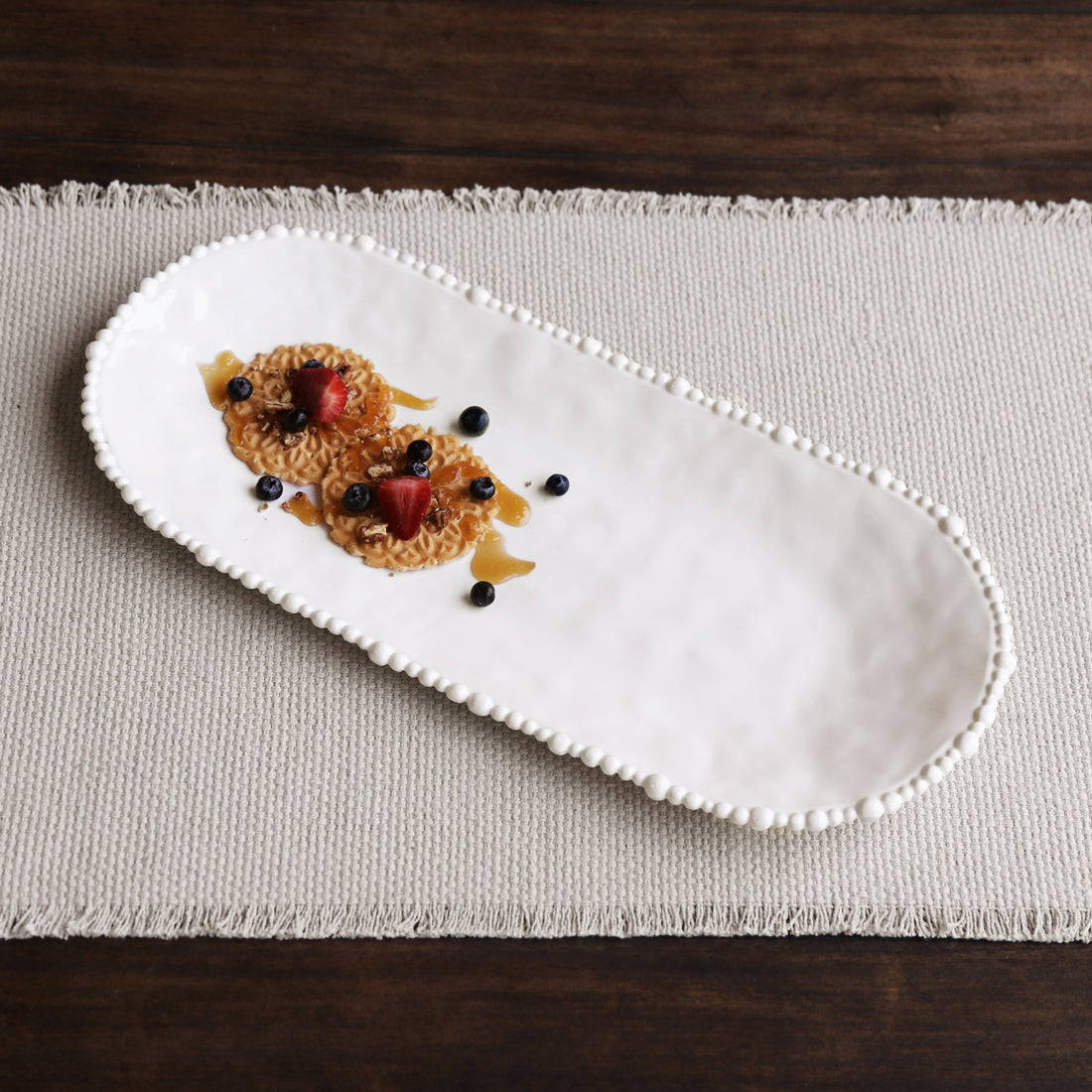 VIDA Alegria Large Oval Platter - White