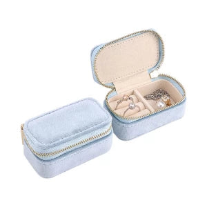 Velvet Mini Travel Jewelry Case