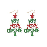 Very Merry Christmas Tree Earrings