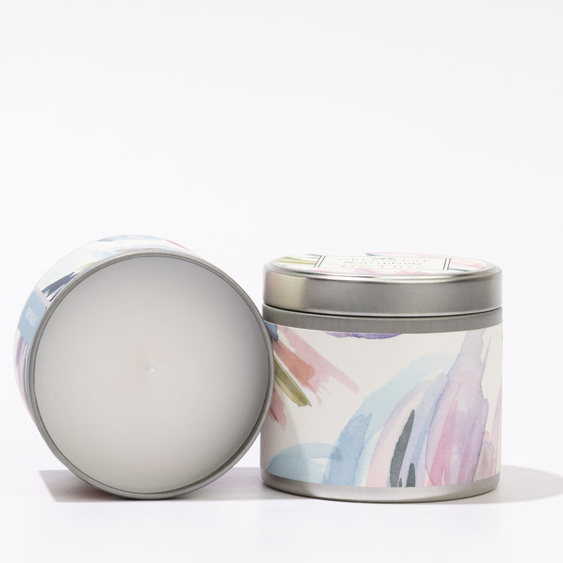 Waterplants Tin Candle