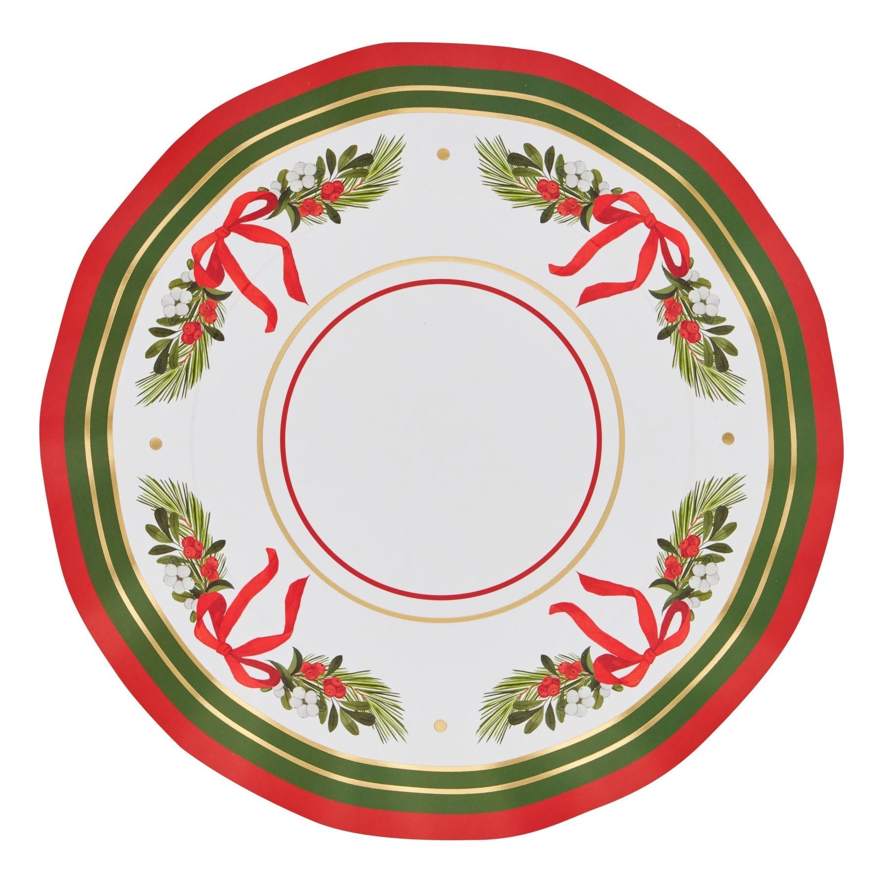 Wavy Dinner Plate 10.5" - Home For The Holidays